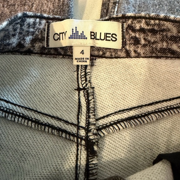 NWOT, City Blues Wide Leg Cotton Terry Knit Jeans, size 4 - Picture 6 of 6